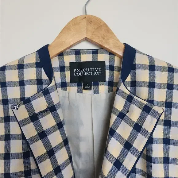 Vintage Executive Collection Plaid Blazer - Picture 6 of 9